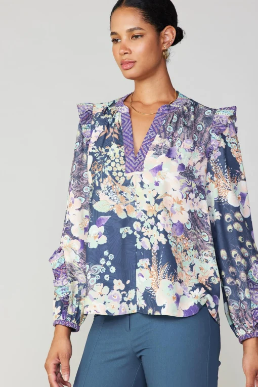 Peacock Floral Blouse