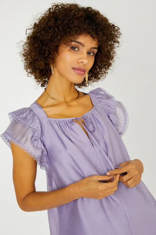 Peekaboo Flutter Sleeve Top