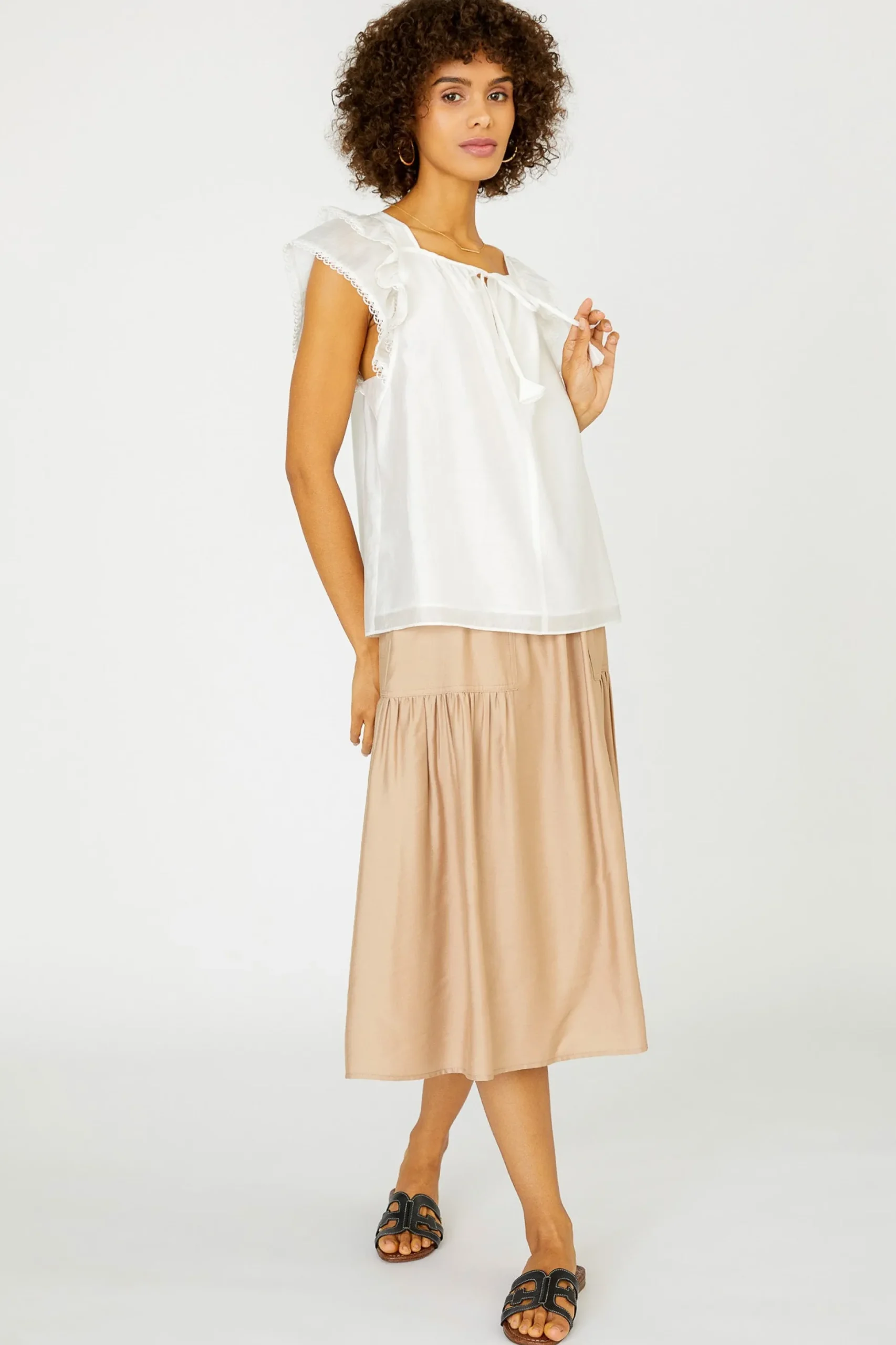 Peekaboo Flutter Sleeve Top