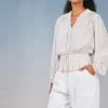 Peplum Collared Blouse