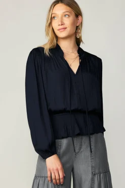 Peplum Collared Blouse