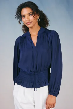 Peplum Collared Blouse