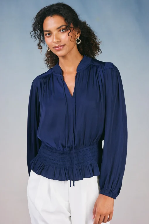 Peplum Collared Blouse