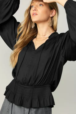 Peplum Collared Blouse