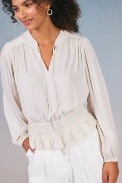 Peplum Collared Blouse