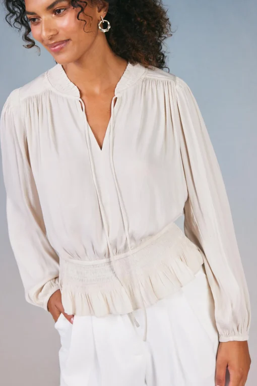 Peplum Collared Blouse