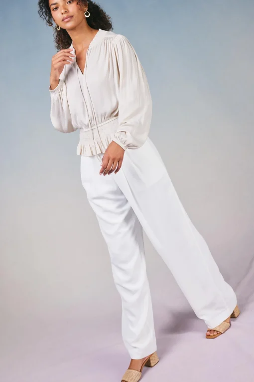 Peplum Collared Blouse
