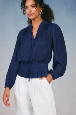 Peplum Collared Blouse