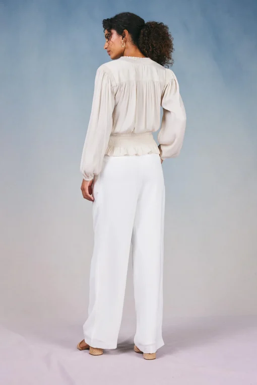 Peplum Collared Blouse
