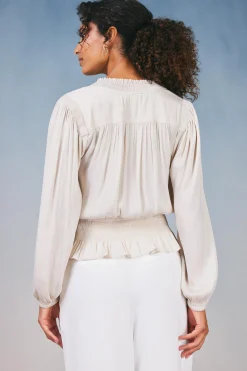 Peplum Collared Blouse