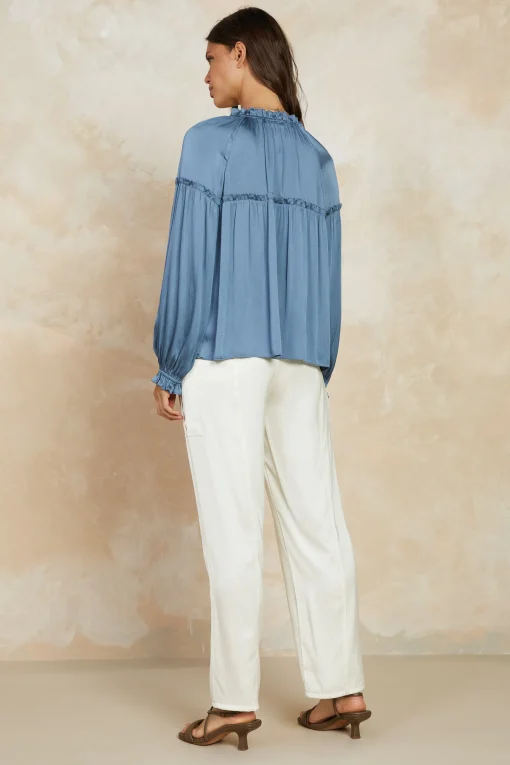 Picot Ruffled Blouse