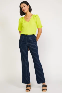 Pinstriped Bootcut Pant