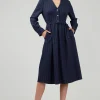 Pinstriped Buttondown Midi Dress