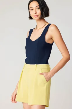 Pintucked Shorts