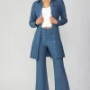 Pintucked Split Hem Pant