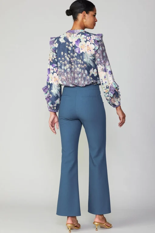 Pintucked Split Hem Pant
