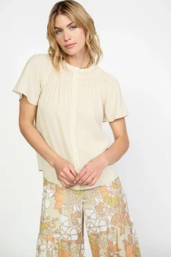 Pintucked Yoke Blouse