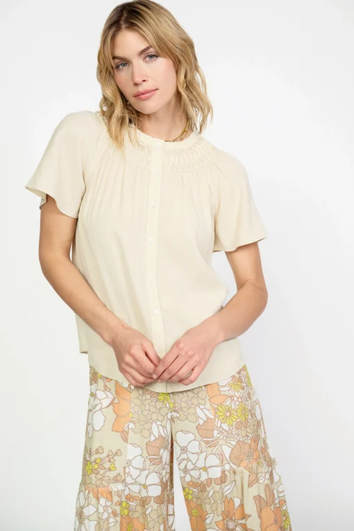 Pintucked Yoke Blouse