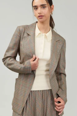 Plaid Layered Jacket