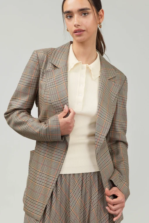 Plaid Layered Jacket