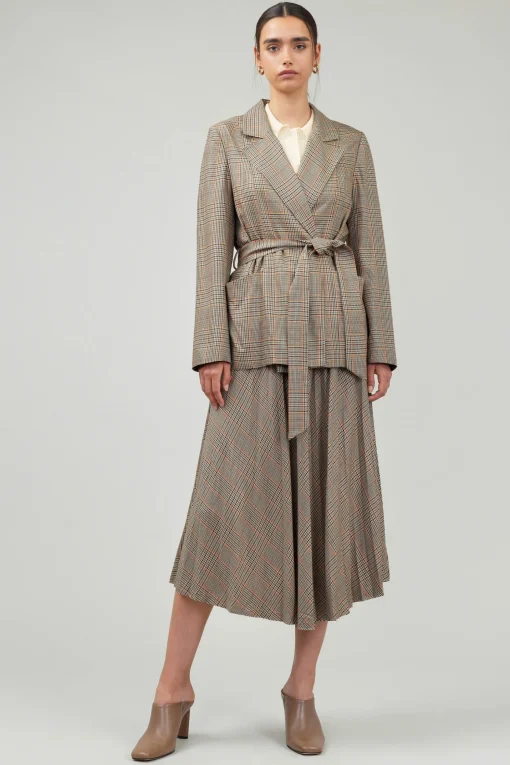 Plaid Layered Jacket