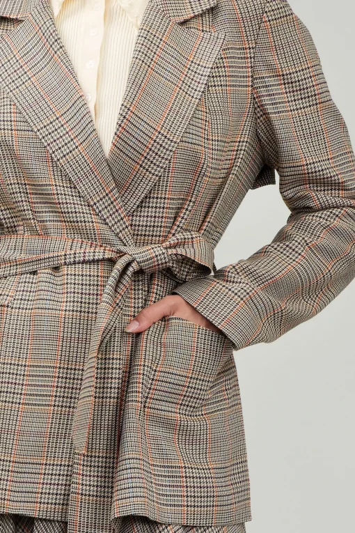 Plaid Layered Jacket