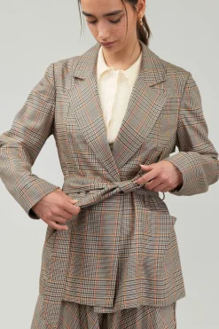 Plaid Layered Jacket