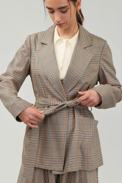 Plaid Layered Jacket
