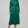 Plaid Pattern Midi Dress