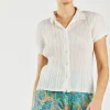 Pleated Button Down Top