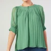 Pleated Cuff Blouse