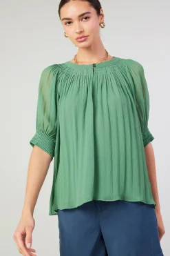 Pleated Cuff Blouse