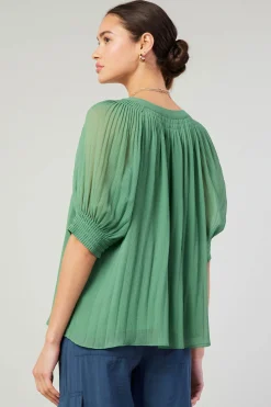 Pleated Cuff Blouse