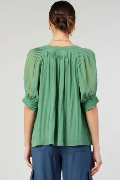 Pleated Cuff Blouse