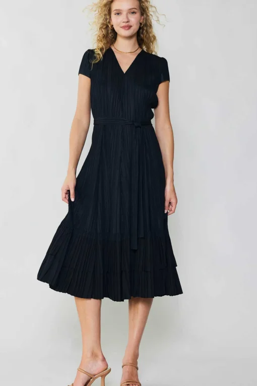 Pleated Midi Dress