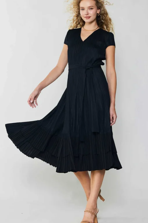Pleated Midi Dress
