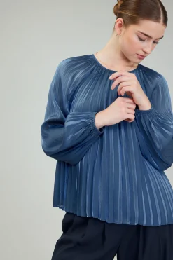 Pleated Shimmery Blouse
