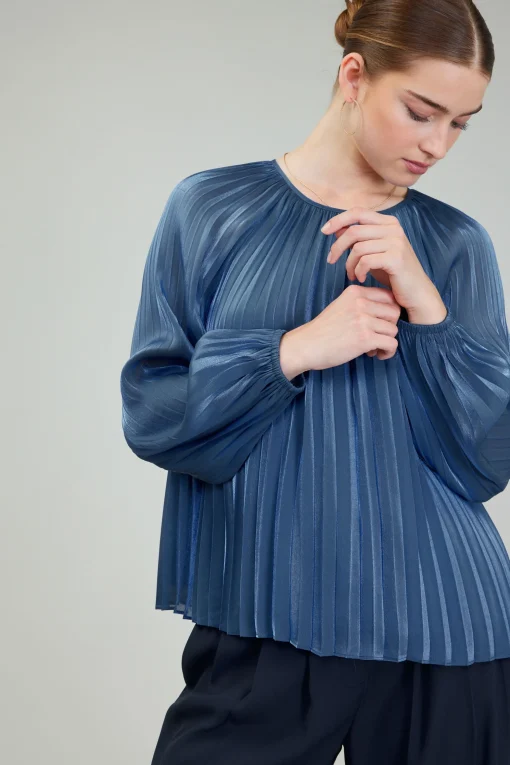 Pleated Shimmery Blouse