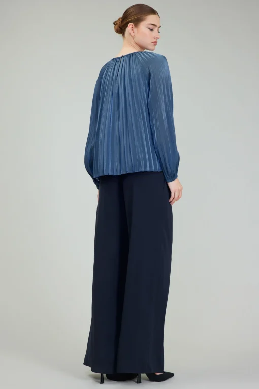 Pleated Shimmery Blouse