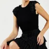 Pleated Skirt Sweater Dress