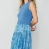 Pleated Skirt Sweater Dress
