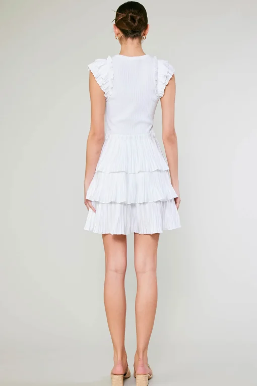 Pleated Skirt Sweater Dress