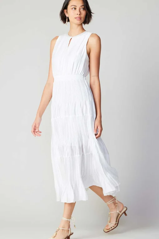 Pleated Sleeveless Maxi Dress