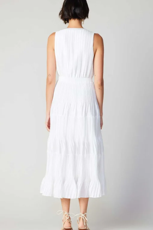 Pleated Sleeveless Maxi Dress