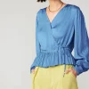 Pleated Wrap Top