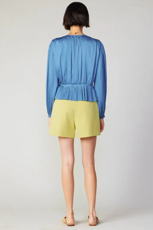 Pleated Wrap Top