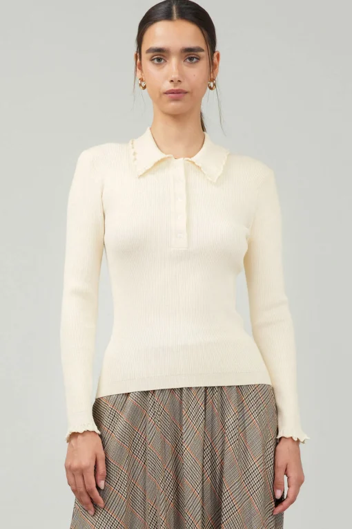 Polo Sweater Top