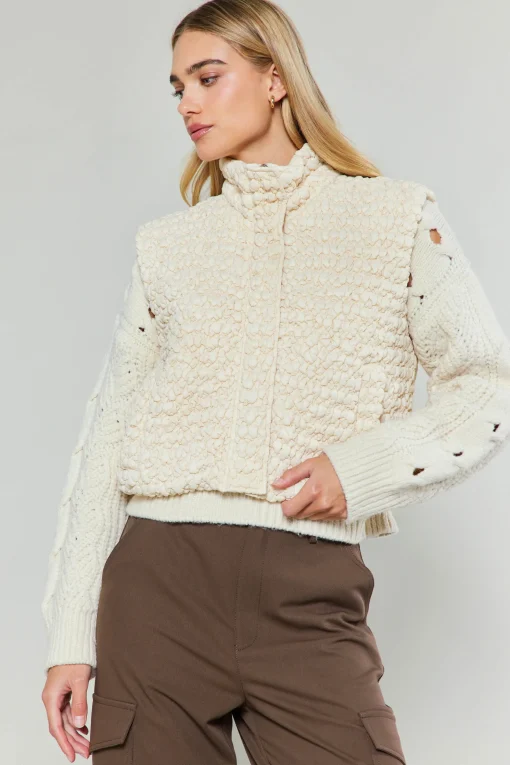 Quilted Cropped Vest