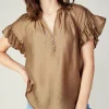 Raglan Sleeve Button Blouse