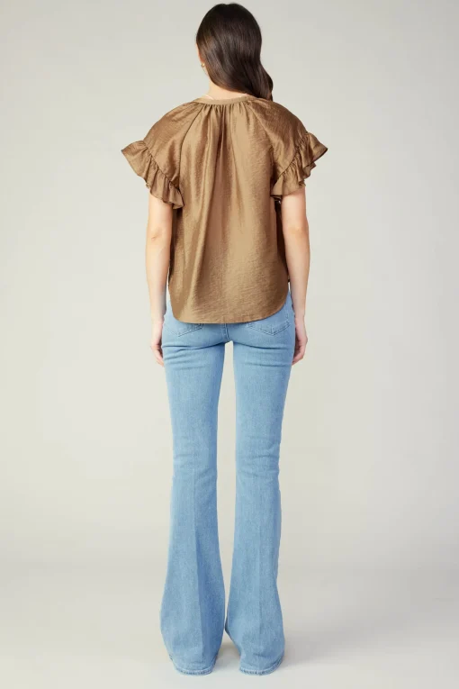 Raglan Sleeve Button Blouse